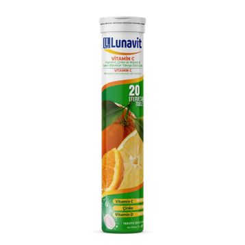 Lunavit Vitamin C Çinko Vitamin D 20 Efervesan Tablet