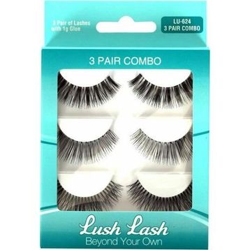 Lush Lash 3 Pair Combo 3 LU-624 Çift Takma Kirpik