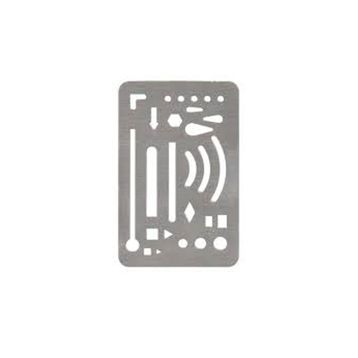 Lutart 190933 N:St-5 85x55 mm Metal Silgi Şablonu