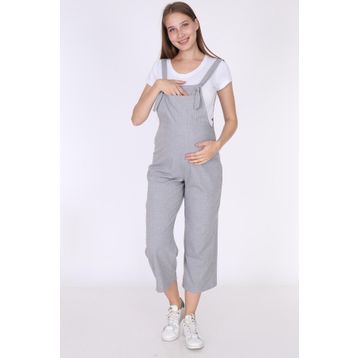 LuvmaBelly MYRA6100 Gri Hamile Salopet