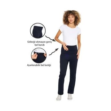 LuvmaBelly MYRA8600 Lacivert Örme Hamile Eşofman Altı