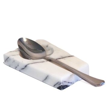 Lux and Marble Patron Beyaz Mermer Kaşıklık