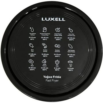 Luxell FC5638 Fast Fryer 7.5 lt Fastcook Colour Series XL Black Rose Airfryer
