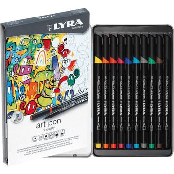 Lyra Hi-Quality 10'lu Set Metal Art Pen