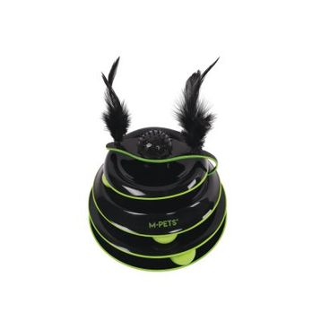 M-Pet Tüylü Dönen Top 23 cm Kedi Oyuncağı