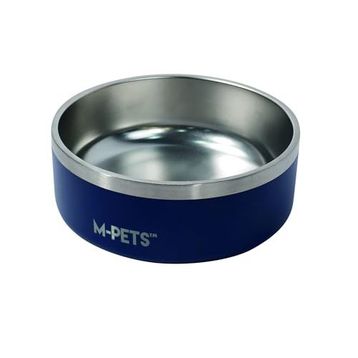 M-Pets 1.25 lt Blue Eskimo Çift Cidarlı Mama Kabı