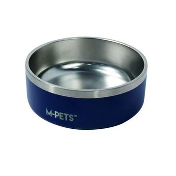 M-Pets 1.25 lt Blue Eskimo Çift Cidarlı Mama Kabı
