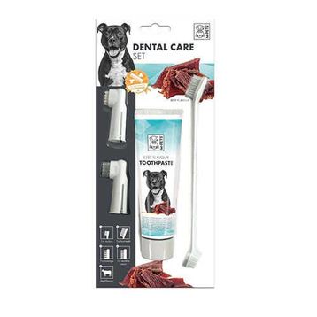 M-Pets Biftekli 31.5x14x4 cm Köpekler İçin Diş Fırçalama Seti