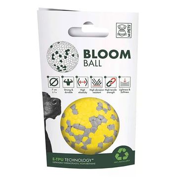 M-Pets Bloom Sarı 7 cm Ball Parçalanmaz Top Köpek Oyuncağı