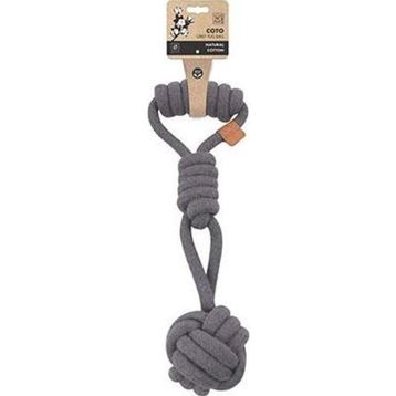M-Pets Çekmeli Örgü Top 36x9 cm Gri Köpek Oyuncağı