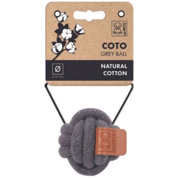M-Pets Coto Grey Ball 6.50 cm Örgü Top Köpekler İçin Oyuncak