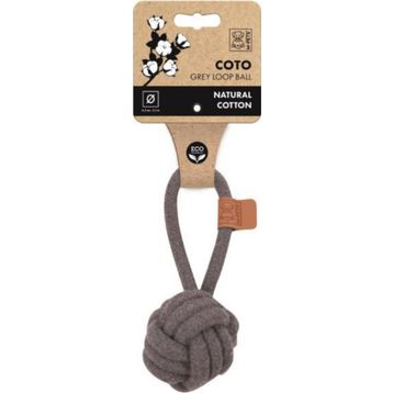 M-Pets Coto Grey Loop Ball 6.50 cm Çekmeli Örgü Top Köpekler İçin Oyuncak