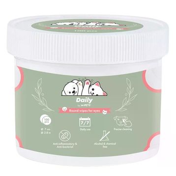 M-Pets Daily Kedi ve Köpek Göz Çevresi 100'lü Temizleme Pedi