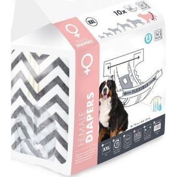 M-Pets Diapers 48-70 cm XXL 10'lu Dişi Köpekler İçin Külot Bez