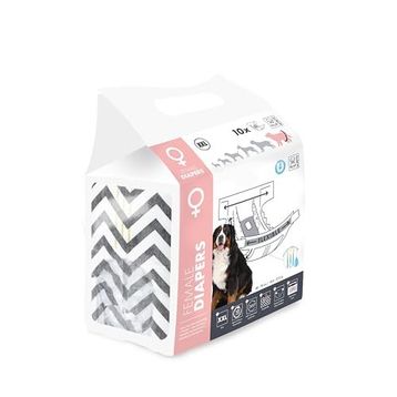 M-Pets Diapers 48-70 cm XXL 10'lu Dişi Köpekler İçin Külot Bez