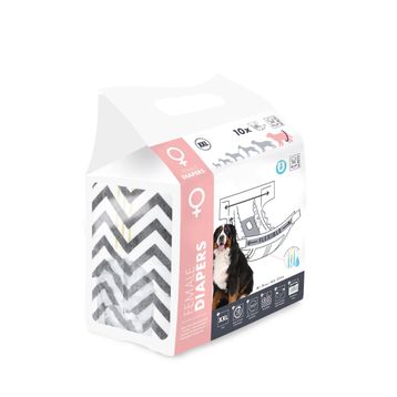 M-Pets Diapers 48-70 cm XXL 10'lu Dişi Köpekler İçin Külot Bez