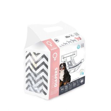 M-Pets Diapers 48-70 cm XXL 10'lu Dişi Köpekler İçin Külot Bez