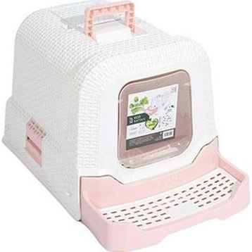M-Pets Eco Pembe 69x42x41 cm Rattan Kapalı Kedi Tuvaleti