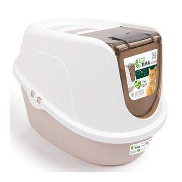 M-Pets Eco Tima Bej L 60x45x42.5 cm Kapalı Kedi Tuvaleti