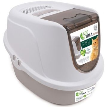 M-Pets Eco Tima Bej M 40x38x53 cm Kapalı Kedi Tuvaleti