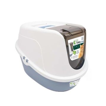 M-Pets Eco Tima Mavi L 60x45x42.5 cm Kapalı Kedi Tuvaleti