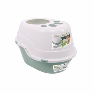 M-Pets Eco Yeşil 63x49x42 cm Tanta Üstten Girişli Kapalı Kedi Tuvaleti