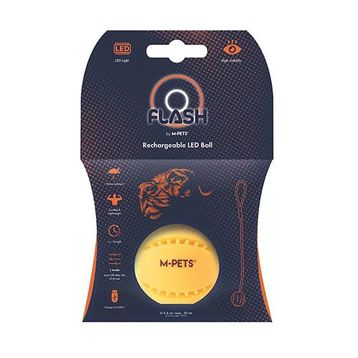 M-Pets Flash Led Top 6.4x50 cm Turuncu Köpek Oyuncağı