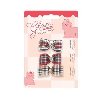 M-Pets Glam Fiyonk Detaylı Kırmızı Kedi ve Köpekler İçin Toka