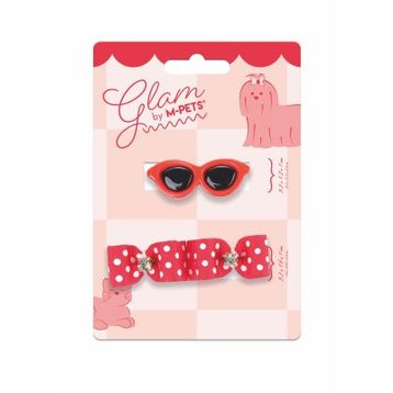 M-Pets Glam Şekilli Kırmızı Kedi ve Köpekler İçin Toka