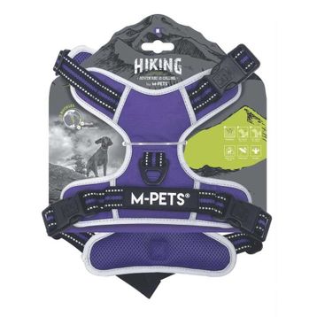 M-Pets Hıkıng Mor XL Reflektörlü Soft Köpek Göğüs Tasması