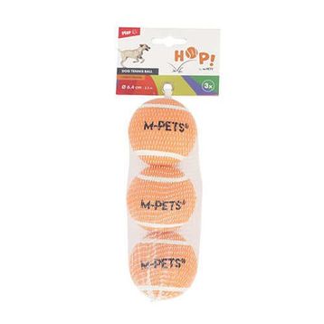 M-Pets Hop Tenis Topu 6.4 cm 3'lü Turuncu Köpek Oyuncağı