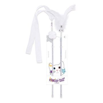 M-Pets Mooncat 40 cm 2'li Beyaz Olta Kedi Oyuncağı