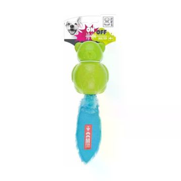 M-Pets On/Off Teddy Blue Green Köpekler için Kauçuk Oyuncak