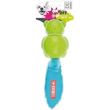 M-Pets On/Off Teddy Blue Green Köpekler için Kauçuk Oyuncak