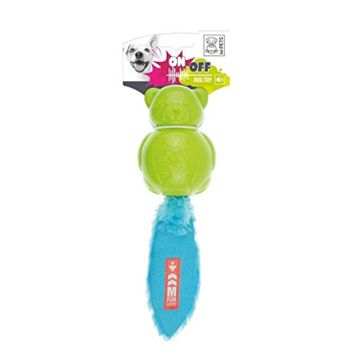 M-Pets On/Off Teddy Blue Green Köpekler için Kauçuk Oyuncak