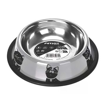 M-Pets Petjoy Cat Family Çelik 355 ml Kedi Mama Kabı