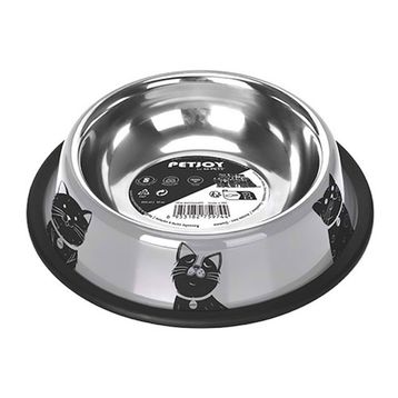 M-Pets Petjoy Cat Family Çelik 355 ml Kedi Mama Kabı