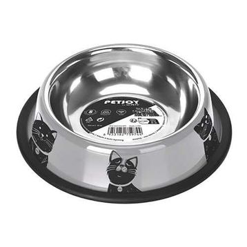 M-Pets Petjoy Cat Family Çelik 355 ml Kedi Mama Kabı