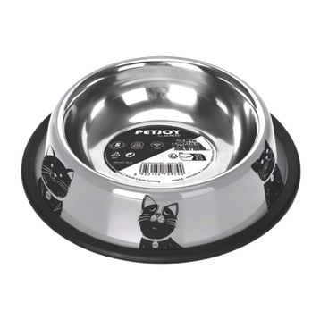 M-Pets Petjoy Cat Family Çelik 355 ml Kedi Mama Kabı