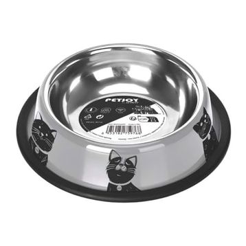 M-Pets Petjoy Cat Family Çelik 910 ml Kedi Mama Kabı