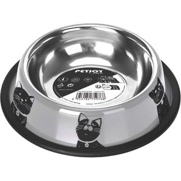 M-Pets Petjoy Cat Family Çelik 910 ml Kedi Mama Kabı