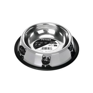 M-Pets Petjoy Cat Family Çelik 910 ml Kedi Mama Kabı