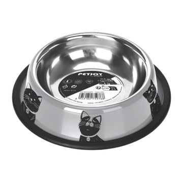 M-Pets Petjoy Cat Family Çelik 910 ml Kedi Mama Kabı
