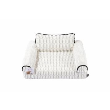 M-Pets Warm Hug 70x53x29 cm M Beyaz Kedi ve Köpekler İçin Koltuk Şeklinde Yatak