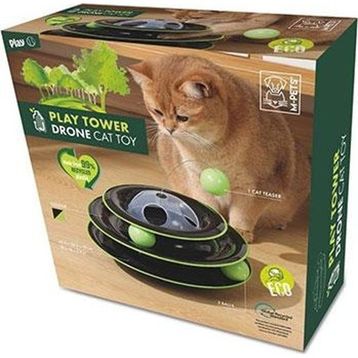 M-Pets Yaylı Dönen Top 25 cm Siyah Kedi Oyuncağı