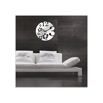 M3 Decorium Aynalı Çiçekli 35 cm Duvar Saati