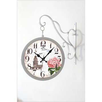 M3 Decorium Rose İstasyon Çift Taraflı Duvar Saati