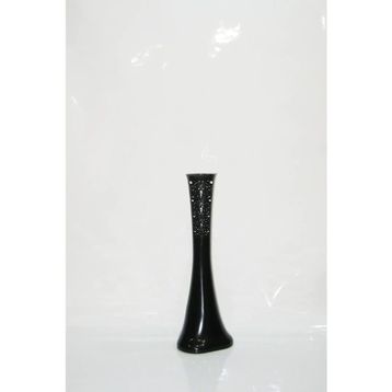 M3Decorium Siyah Desenli Fil Ayağı Uzun 60cm Vazo
