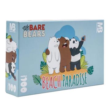 Mabbels 388937 We Bare Bears Beach Paradise 100 Parça Puzzle