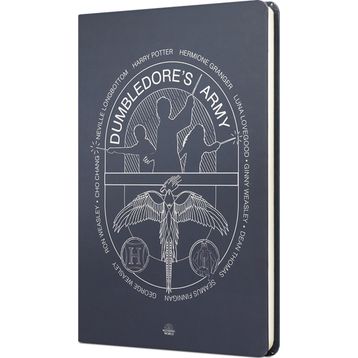 Mabbels DFT-388012 Harry Potter Dumbledors Army Sert Kapak Lacivert 80 Yaprak Çizgili 15x21 cm Butik Not Defteri